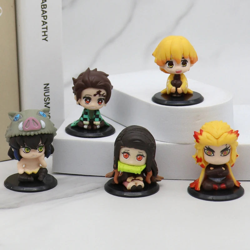 Demon Slayer Figure Toy Anime Kimetsu no Yaiba Q Version Sitting