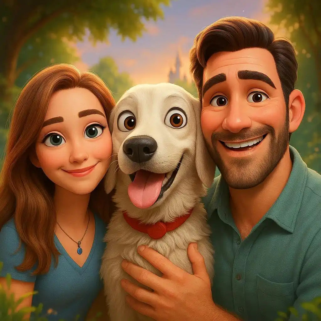 Custom Cartoon Style Portrait from Photo Personalized Cartoon