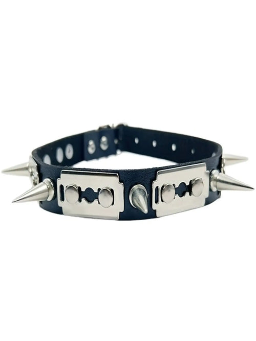 1pc Fashion Punk Gothic Necklace Collar, Rivet Choker Y2K Necklace For