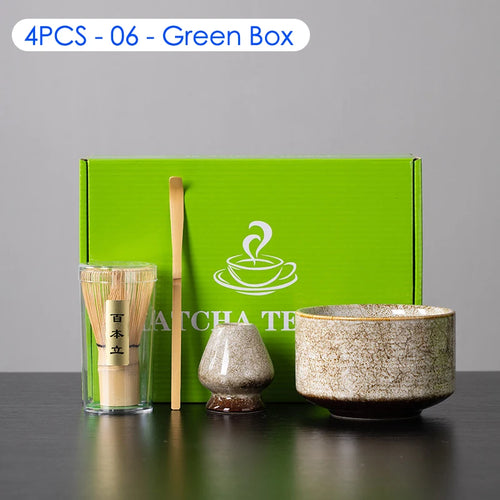 4/6/7PCS Japanese Matcha Blender Set with Bamboo Whisk Matcha Brush