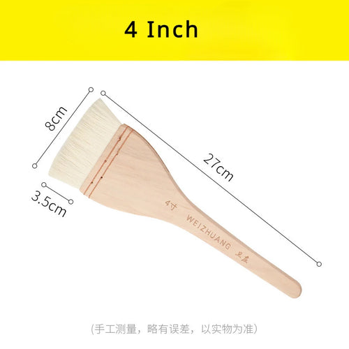 1Pc Flat Paddle Paint Brush with Long Handle 1-4 Inch Large Scale