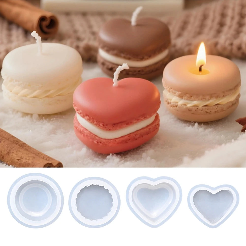 Macaron 3D Silicon Mold for Candle Soap Making Fondant Cake Molds