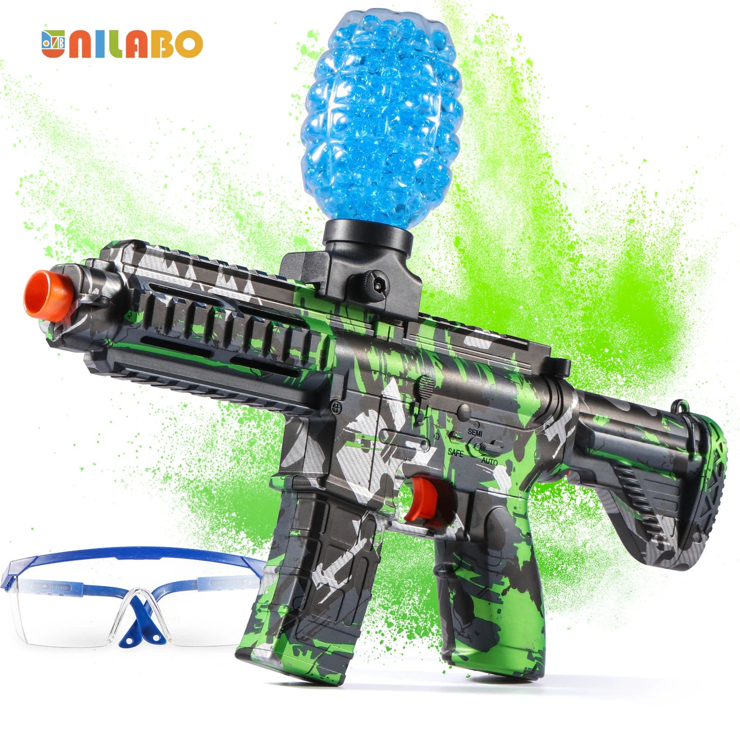 M416 Electric Ball Blaster Toy Gun - High-Speed, Metallic Finish,