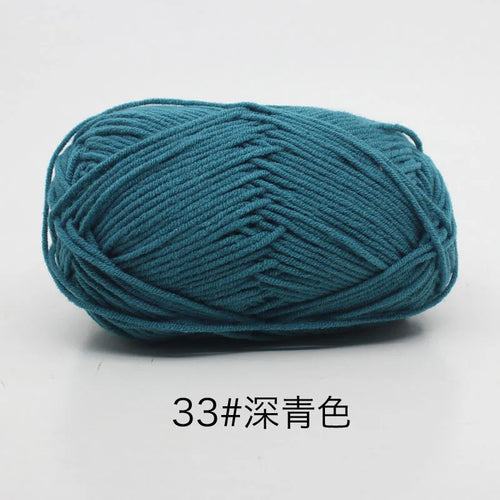 40-50g/Set 4ply Milk Cotton(80%) Knitting Yarn Needlework Dyed Lanas