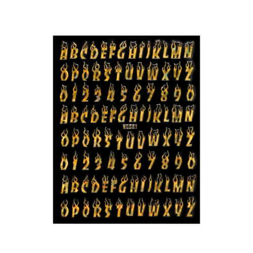 2-9mm Alphabet Letters Numbers Decor Stickers Gold Silver Epoxy Resin