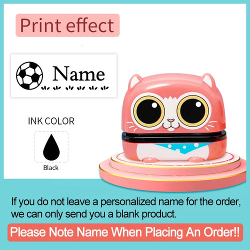 ‌Personalized Baby Name Stamp Set - Custom Waterproof Ink Seal for