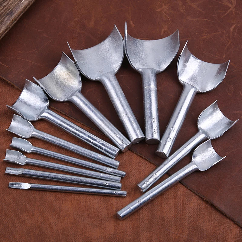 KRABALL 3-50mm Leather Cutter Half Round Punch DIY Leather Cowhide
