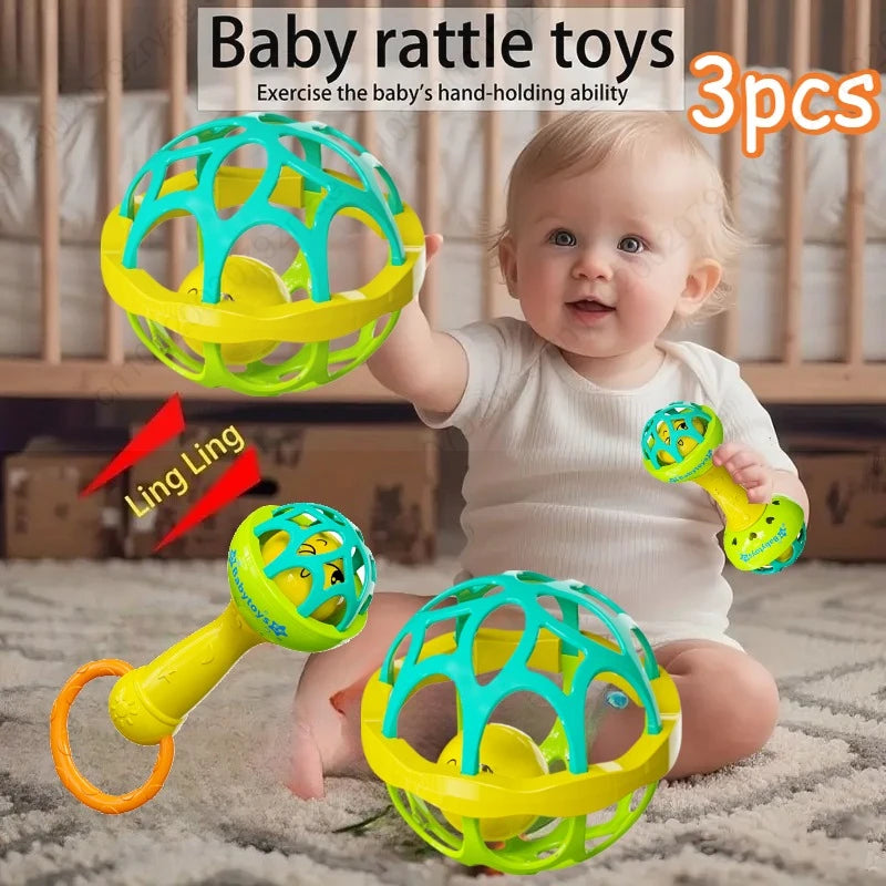 3/1pcs Baby Rattles 0 12 Months Baby Educational Toys Shaker Grab Spin