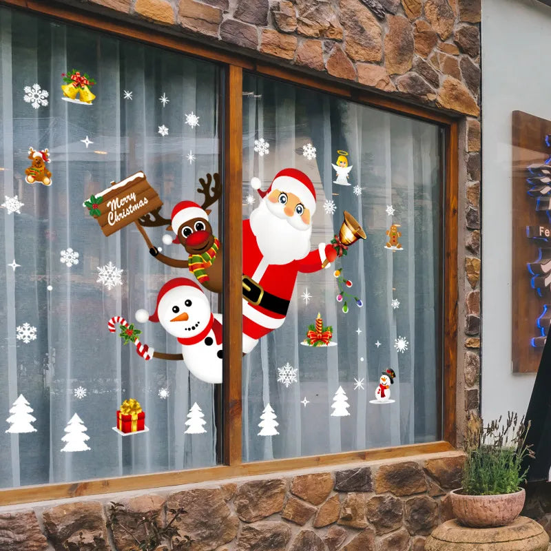 Christmas Window Sticker Merry Christmas Decorations For Home 2023