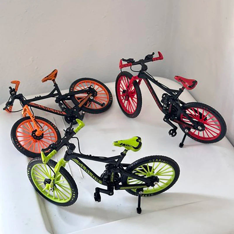 1:10 Mini Finger Mountain Bike Diecast Model Alloy Bicycle Simulation