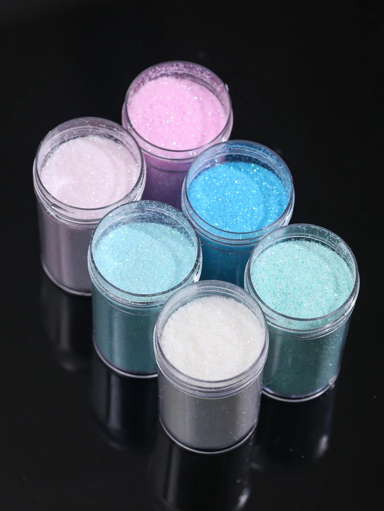 6Bottles Iridescent  Fine Glitter Series Powder Resin Supplies