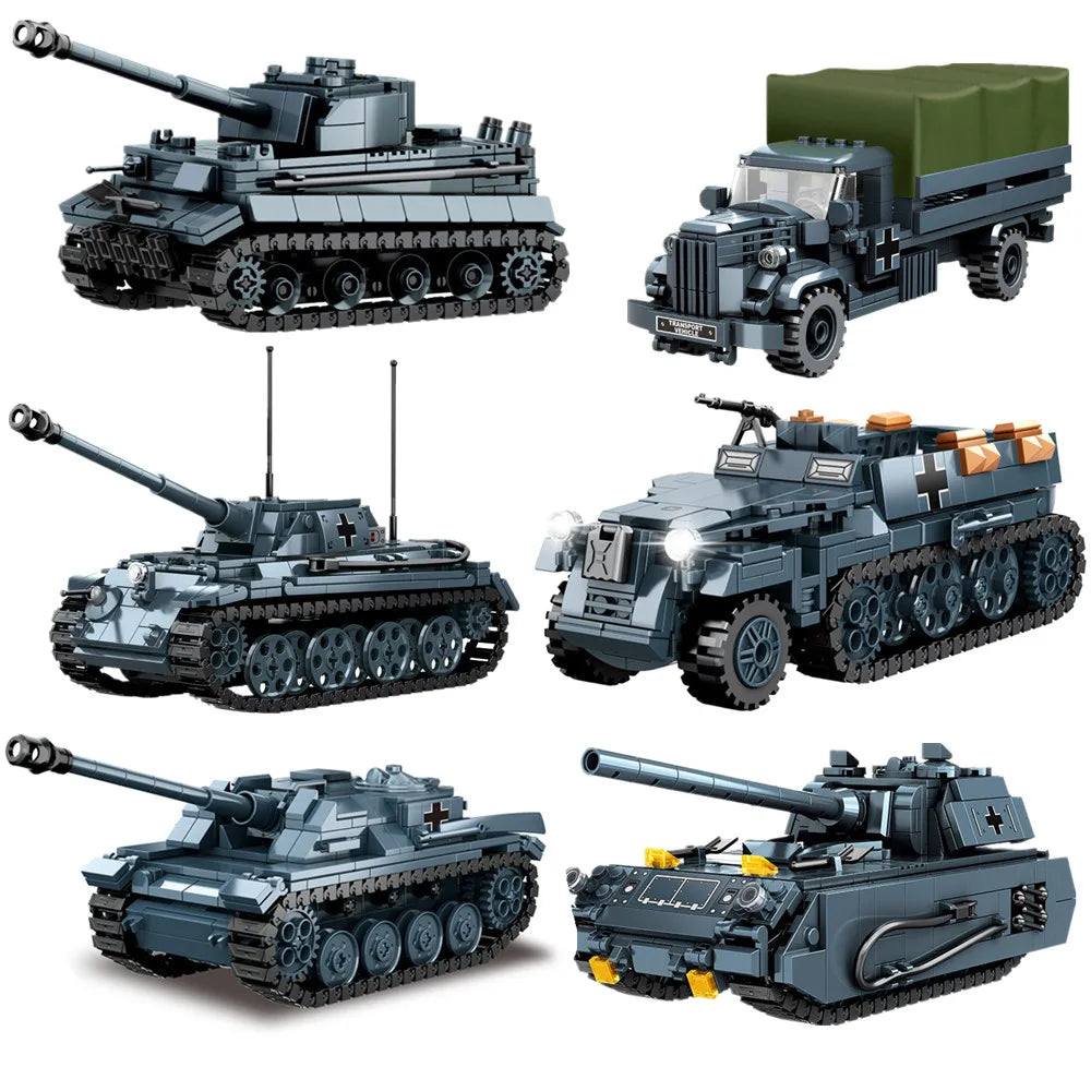 WW2 Military Army Soldiers World War 2 Tank Armored Vehicle Model