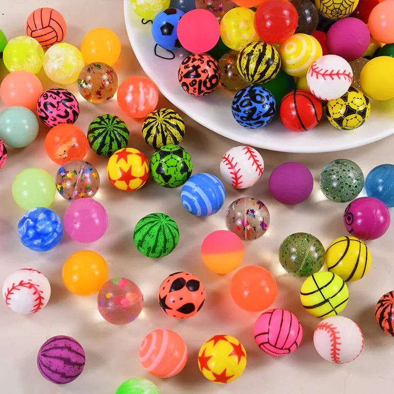 10-50Pcs Rubber Bouncy Ball Kids Favors Summer Birthday Party Gift for