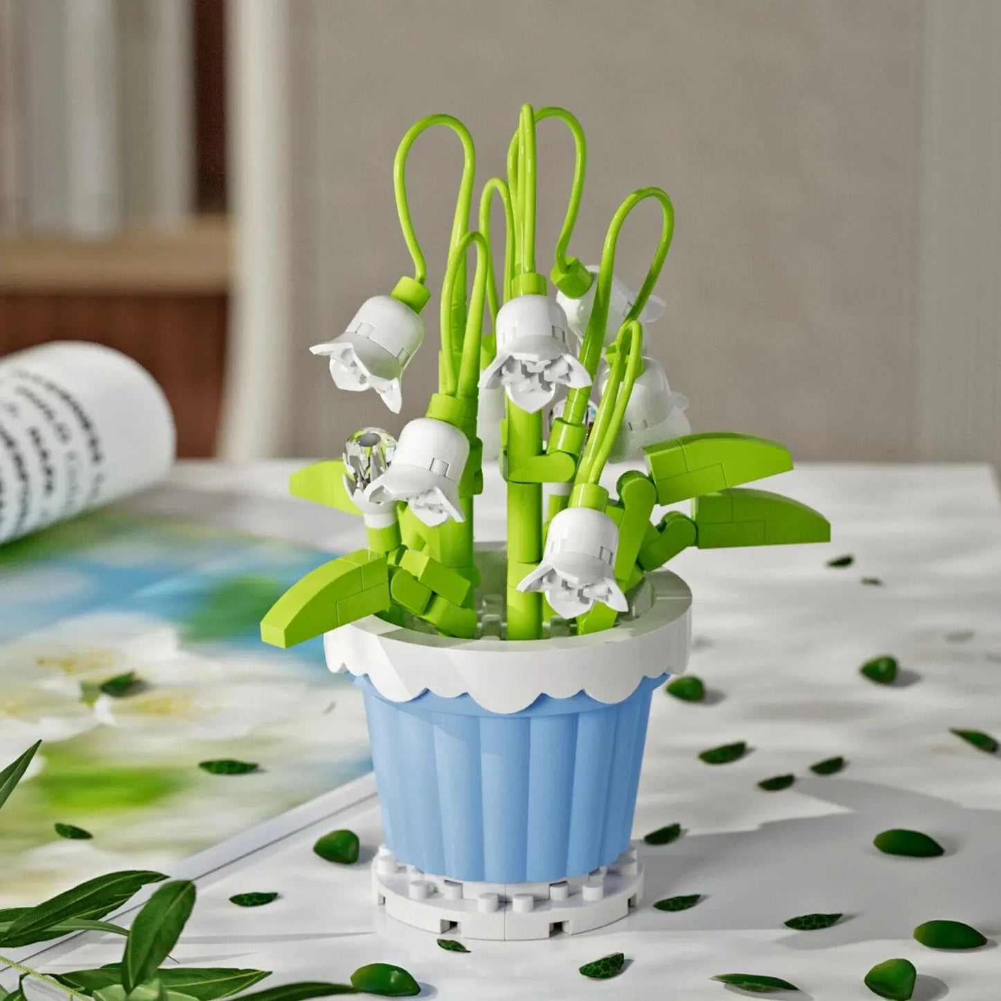 Potted Building Blocks Simulate Succulent Flower Bouquets, Creative