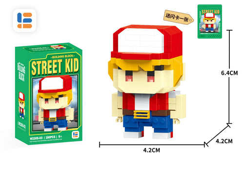 Anime Street Fighter Fighting Game Action Building Blocks KenMasters