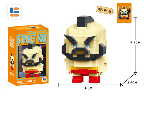 Anime Street Fighter Fighting Game Action Building Blocks KenMasters