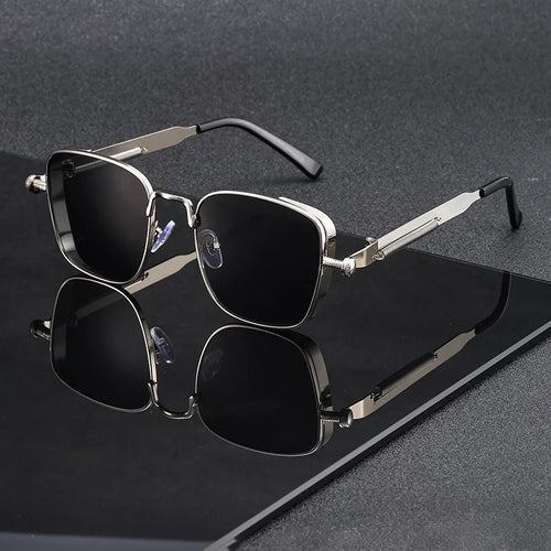 Fashionable Punk-Style Square Thick-Framed Trendy Sunglasses, Suitable