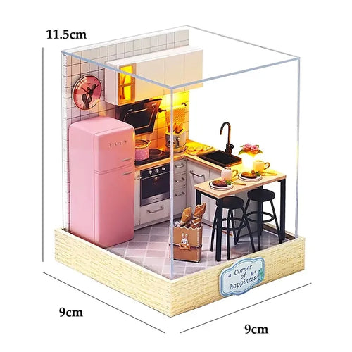 New Miniature Doll Houses DIY Small House Kit Making Room Toys Home