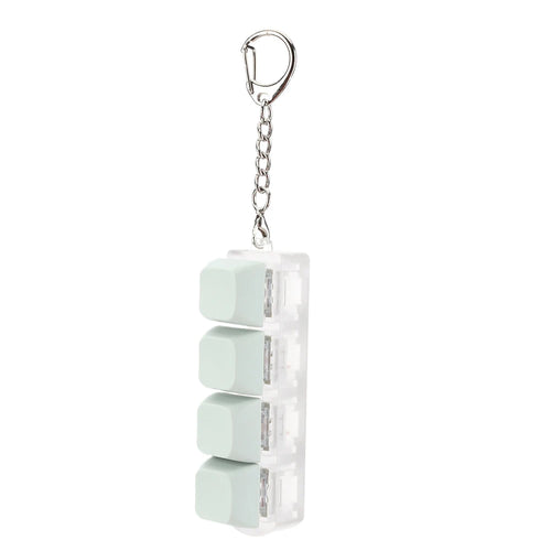 Button Keycap Fidget Keychain 4 Keys Keyboard Decompression Toys DIY