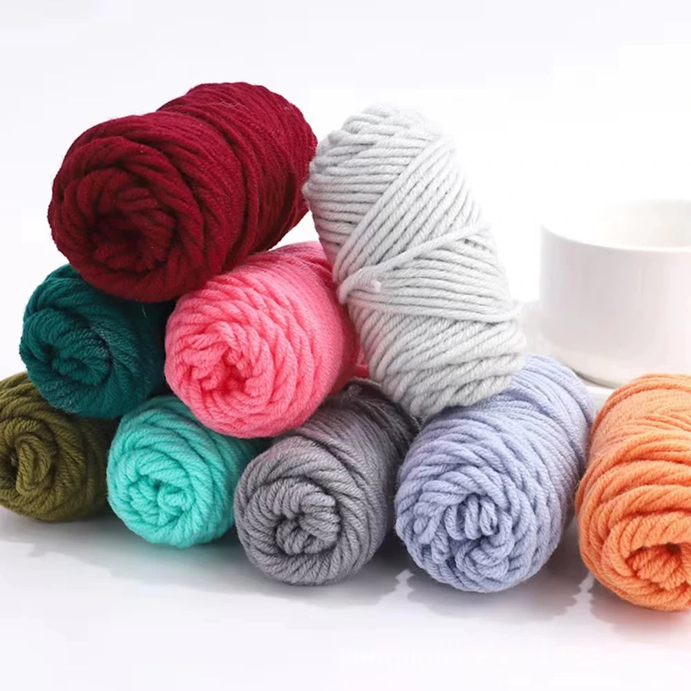 10pcs Cotton Blended Yarn Handmade Woven Yarns Rolls Starter Craft