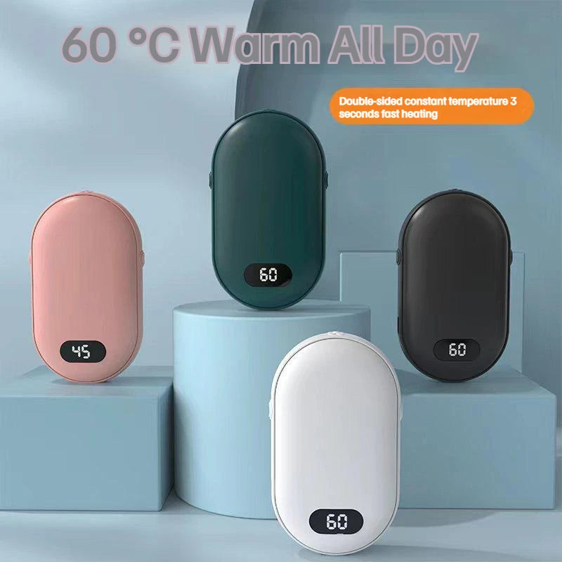 USB Rechargeable Hand Warmer Power Bank 2-in-1 Mini Electric Heater