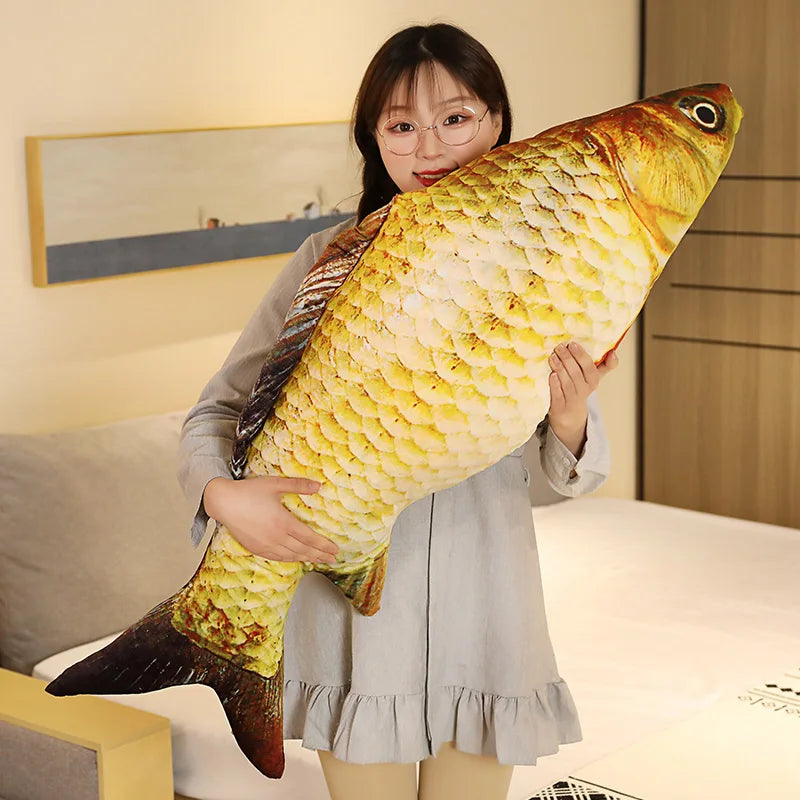 30-120CM Kawaii Cartoon Grass Carp Carp Carp Stuffed Animal Plush Toy