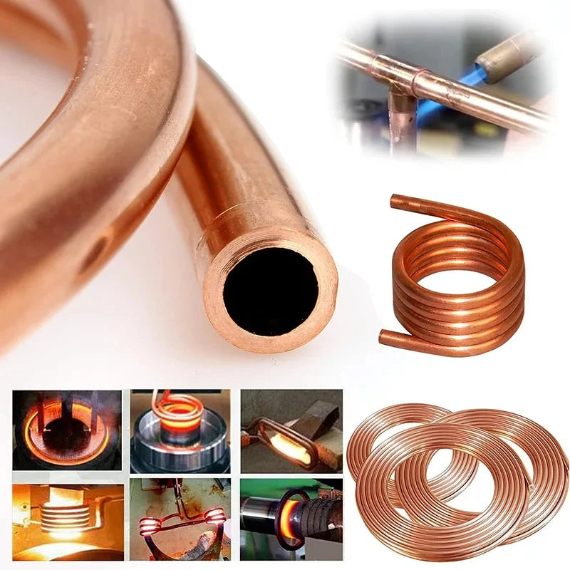 1Meter T2 Copper Soft Copper Tube Coil OD 2~12mm ID 1~10mm 99.9%Pure