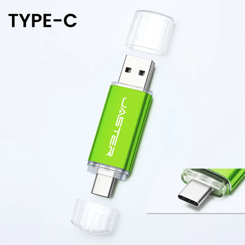 High speed TYPE C 2in1 USB flash drive 128GB 64GB 32GB metal Pen drive