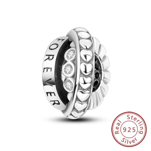 Fit Original Charms Beads 925 Sterling Silver Clip Charms Zircon