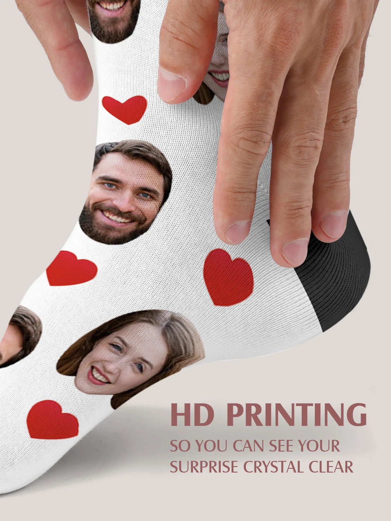Custom Face Socks Personalized Photo Socks Customizable Funny Socks