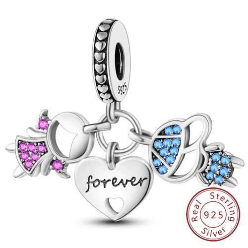 Hot Sale Charm Bead Pendant 925 Sterling Silver Firefly Love Heart