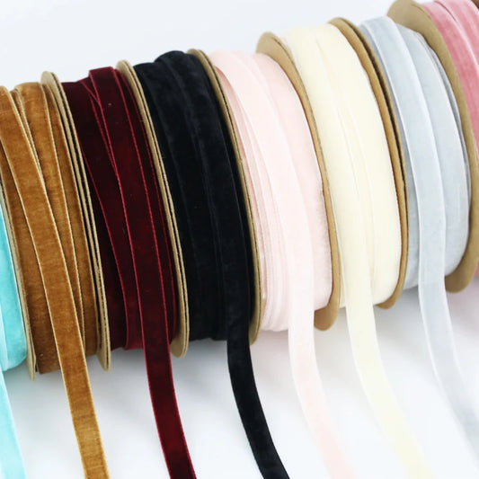 (10 Meters/roll) 10mm Velvet Ribbon Christmas Lace Ribbons Wholesale