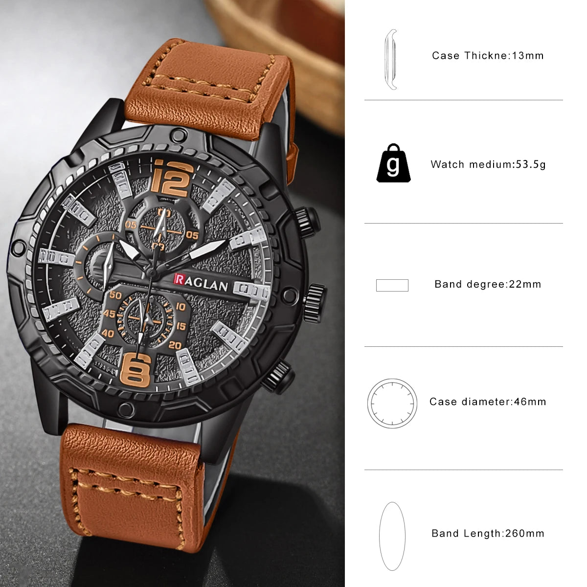 Top Brand Watch For Men Fashion Watches Leather Strap Clock Man