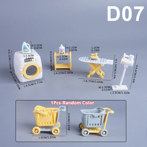 1:12 Miniature Furniture Forest Family Kitchen Toy Dining Table