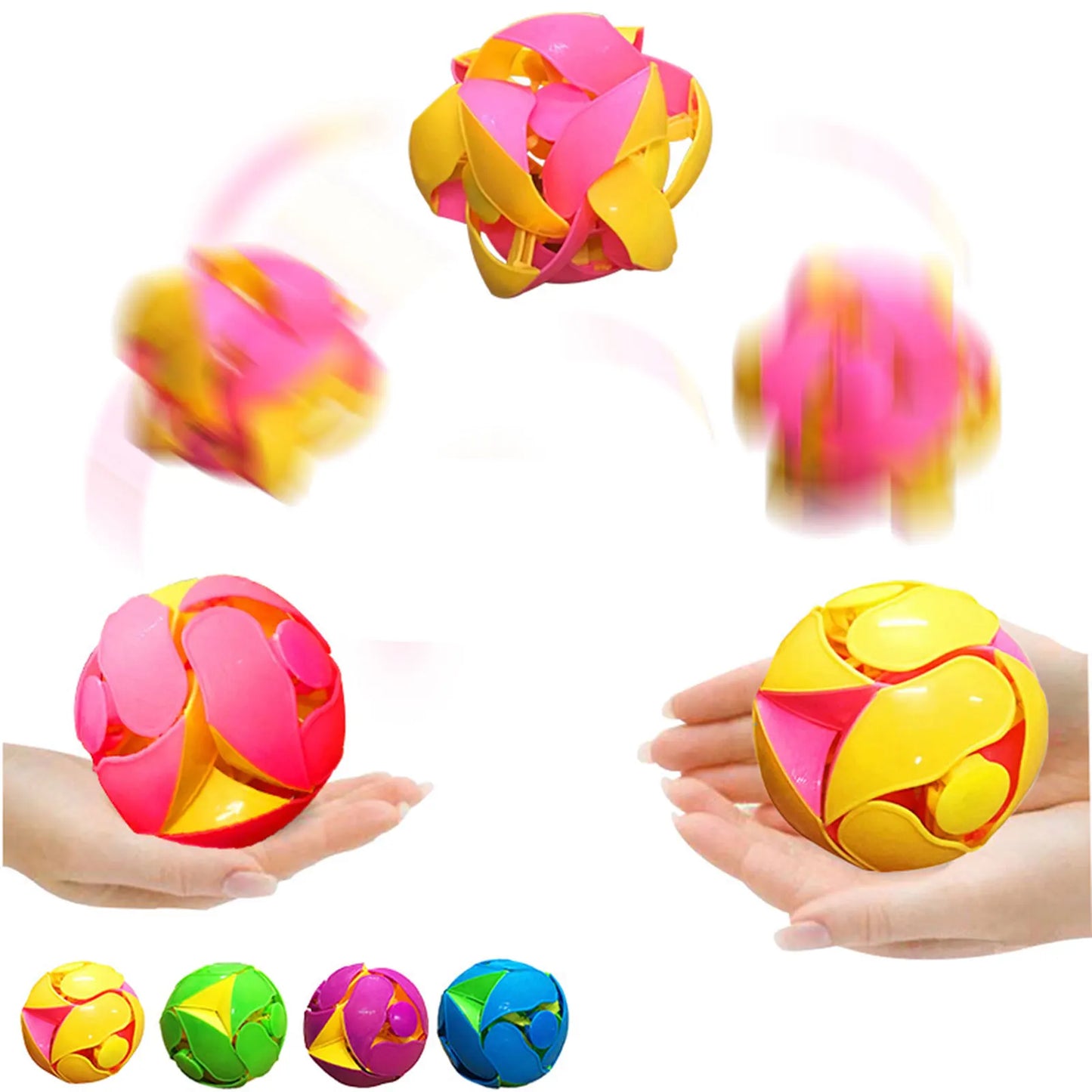 1Pcs Fun Color Changing Ball Toy Hand Throwing Sensory Decompression