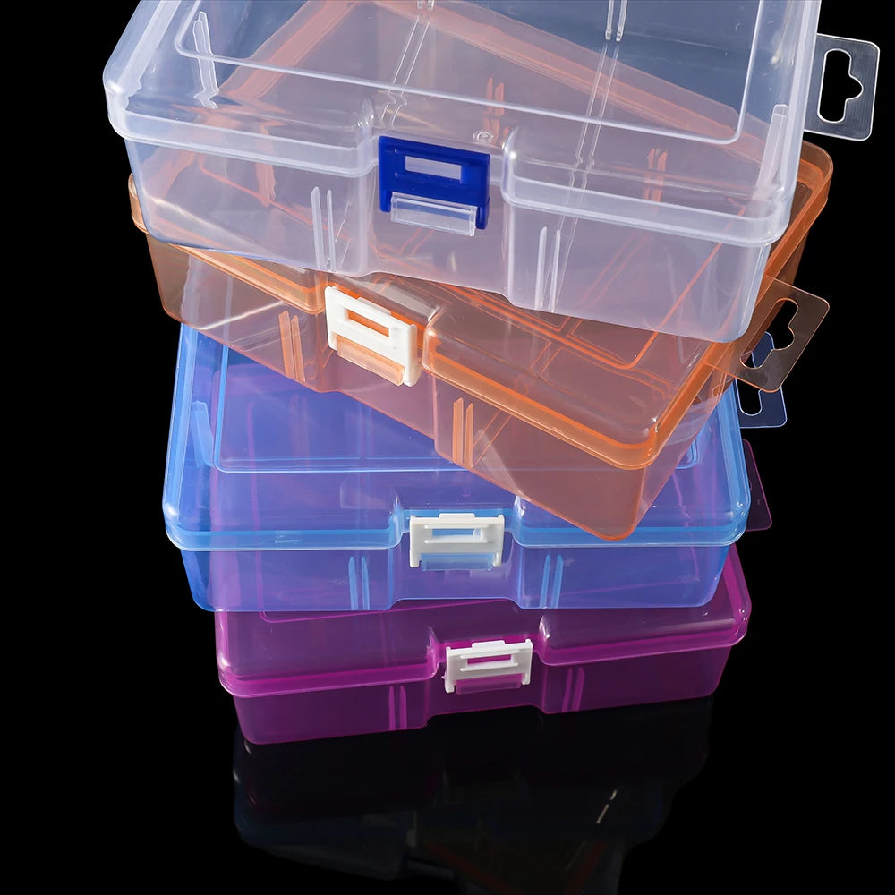 1pcs Transparent Plastic Storage Boxes For Jewelry Hardware