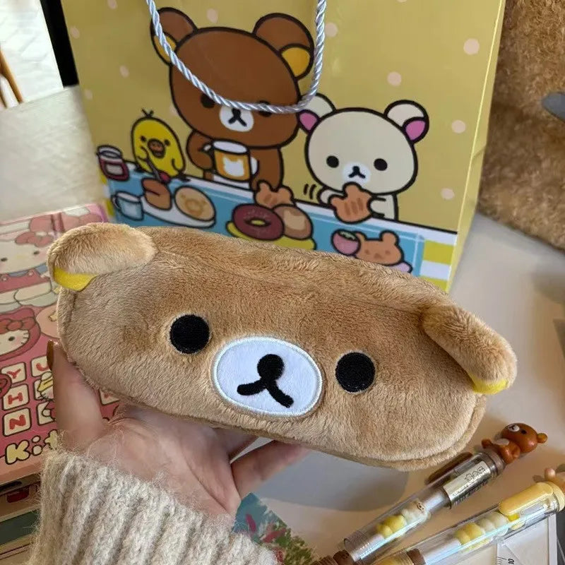 Hot Kawaii Pencil Cases For Kids Girls Cute Cartoon Bear Pencil Pouch