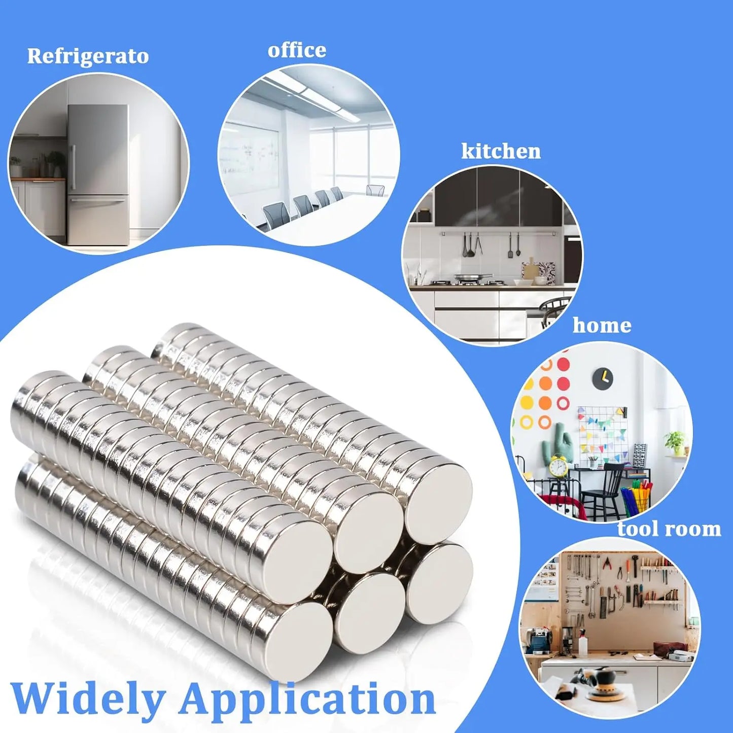 High-Power Neodymium Round Magnet 25x2/25x3/30x2/30x3 mm, Ideal for