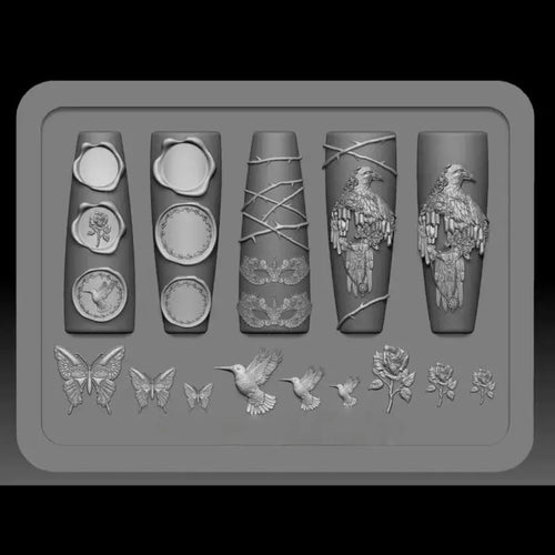 3D Mold Silicone Nail Art Decorations DIY Flower Bow Angle Wing