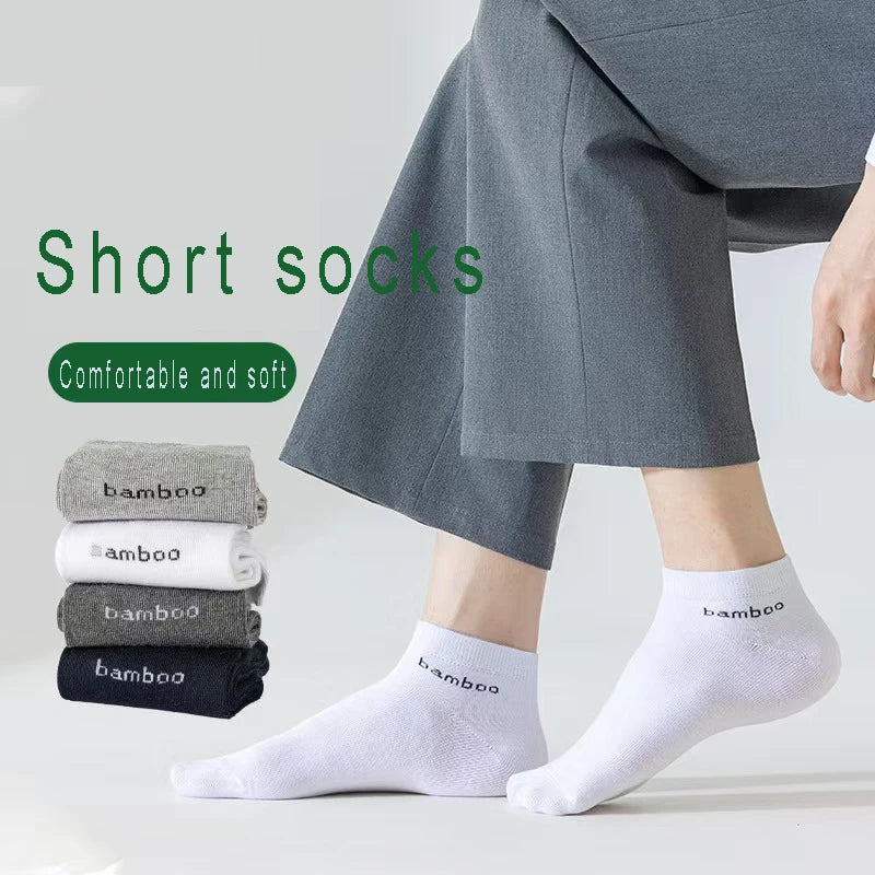 5/10/15/20 Pairs Bamboo Fiber Ankle Socks Men‘s And Women Soft and