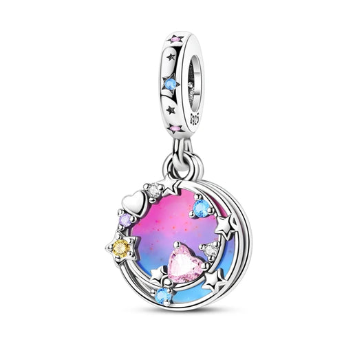 New 925 Sterling Silver Charms Beads Pendants Colorful Tree of Life
