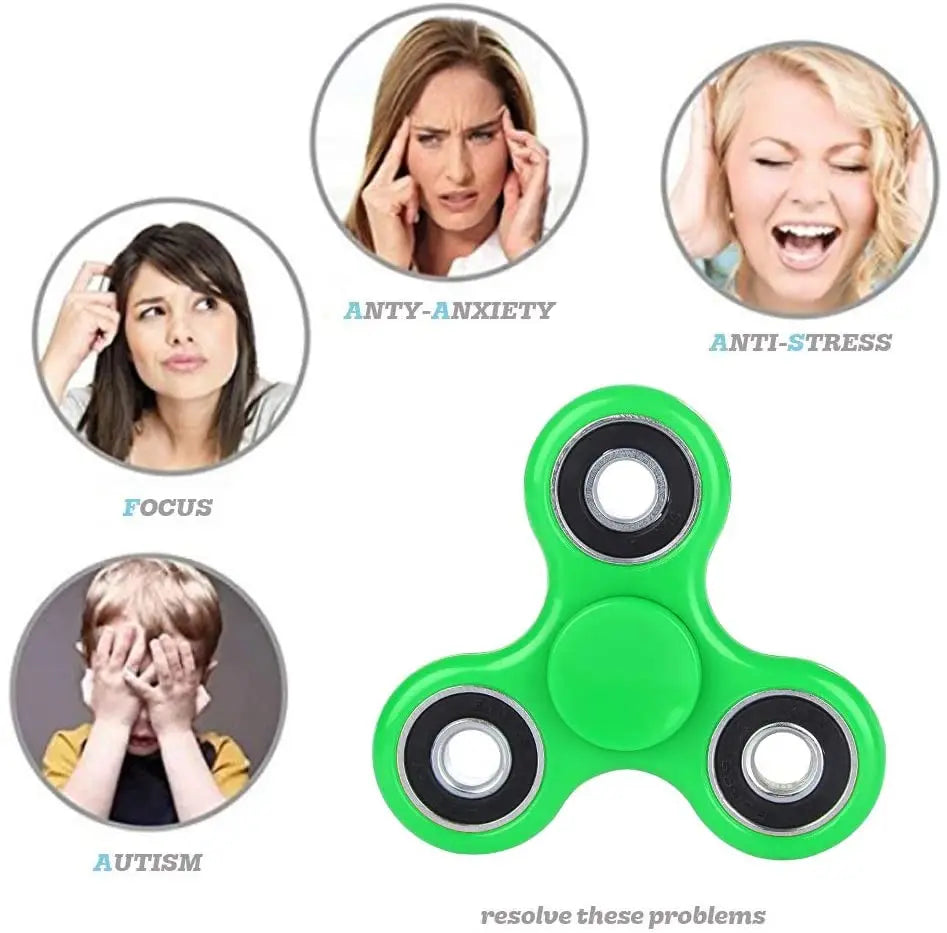 High-Quality ABS Fidget Spinner EDC Tri-Spinner for Stress Relief
