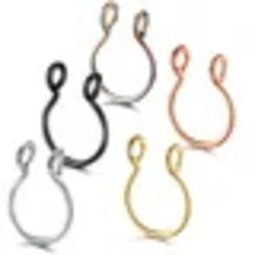 5pcs Stainless Steel Magnet Fake Nose Ring Hoop Fake Piercing Hoop