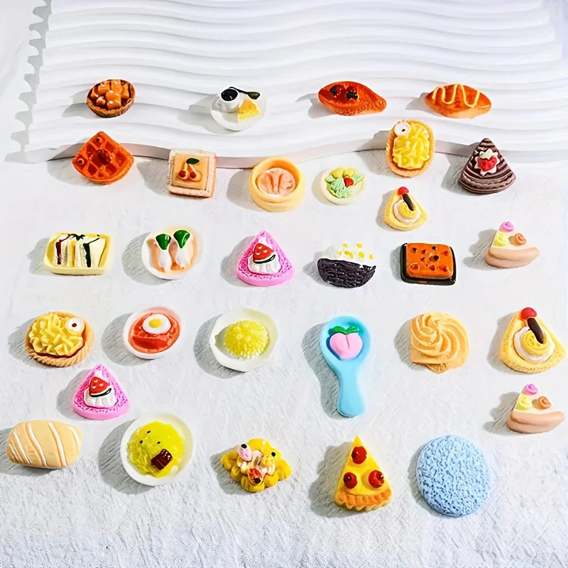 Mini Food Toys Mixed Style Resin Food Doll Kitchen Mini Food Statue