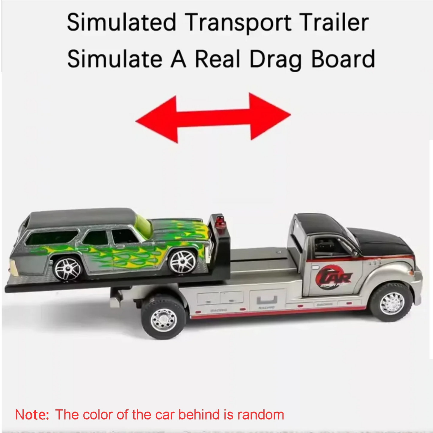 Scale 1:64 Container Alloy Trailer Model Toy Car Diecast Metal Movable