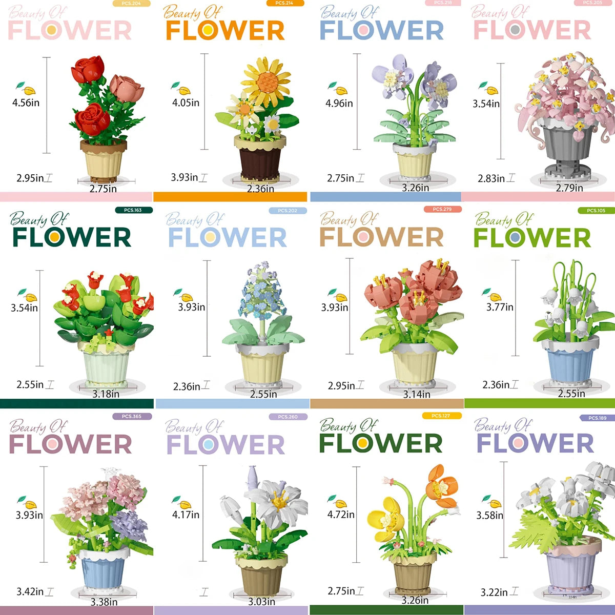 Mini Flowers Building Blocks Simulation Succulent Puzzle for Kid