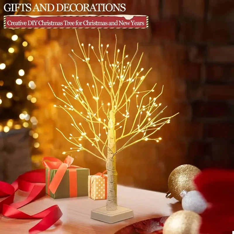 144 LED Birch Tree Light Warm White USB Battery Power Holiday