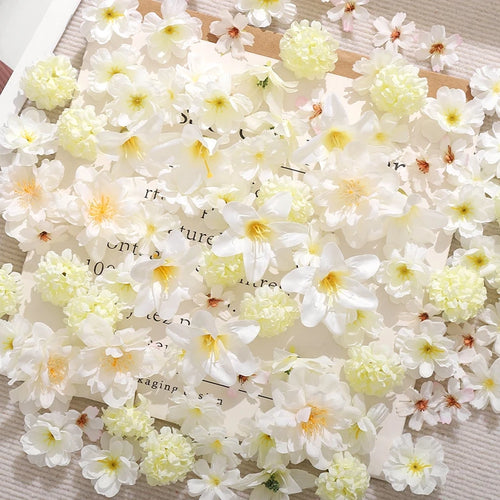 3-10cm Artificial Flower Head Mini Silk Artificial Rose Peony Daisy