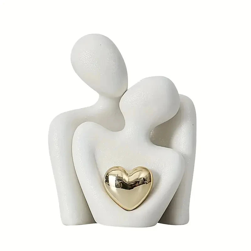 1Pc Romantic Love Embrace Statue Ornament Couple Set Bedroom Interior