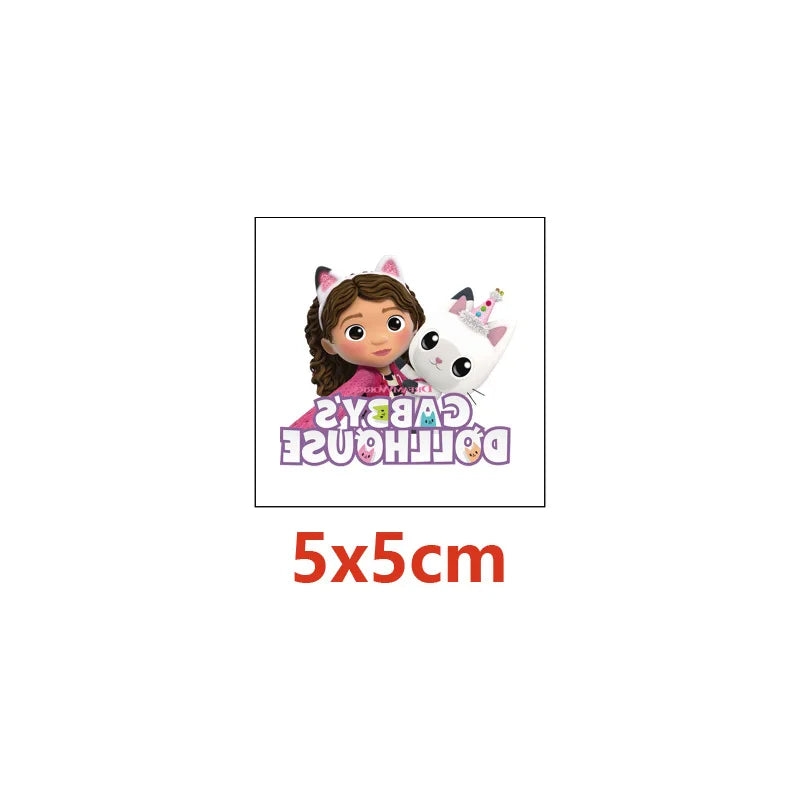20PCS Kawaii Gabby Dollhouse Cats Tattoo Stickers Cute Cartoon Anime